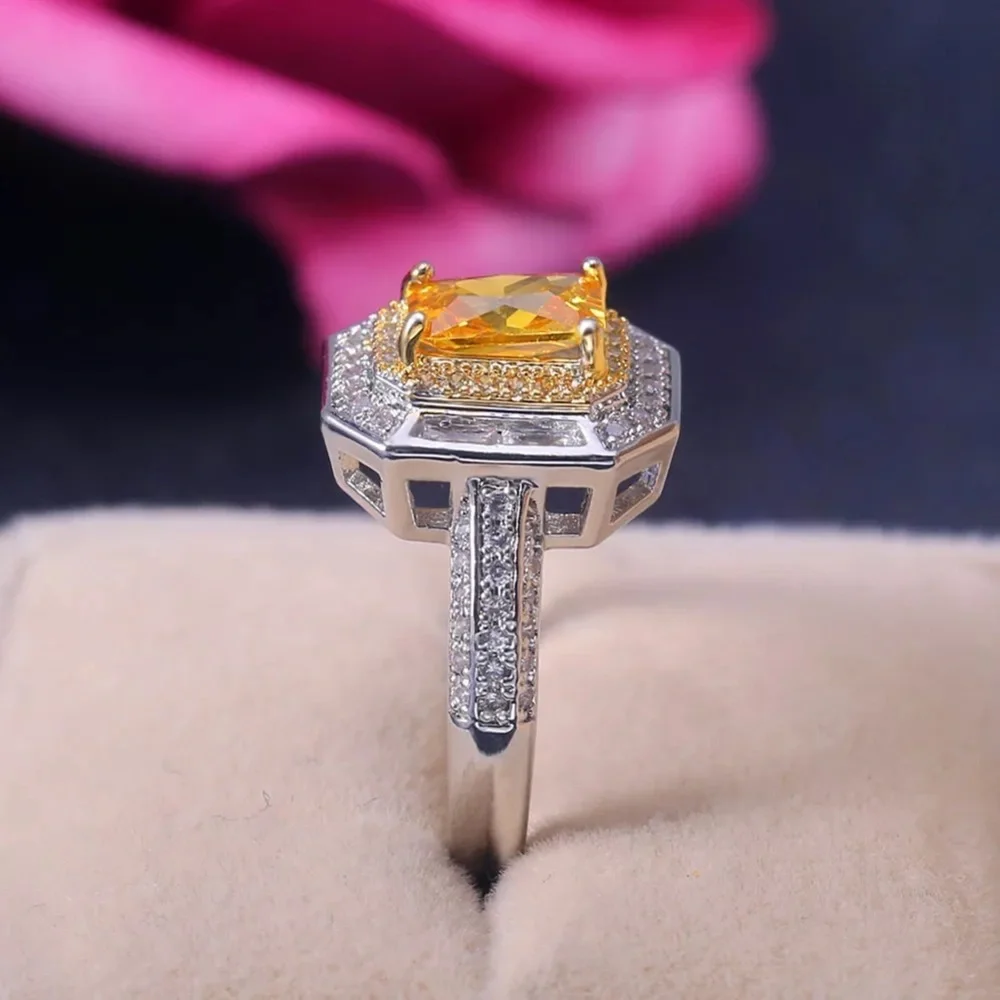 New Luxury 925 Silver Beautiful Diamond Ring - Picture 6 of 6